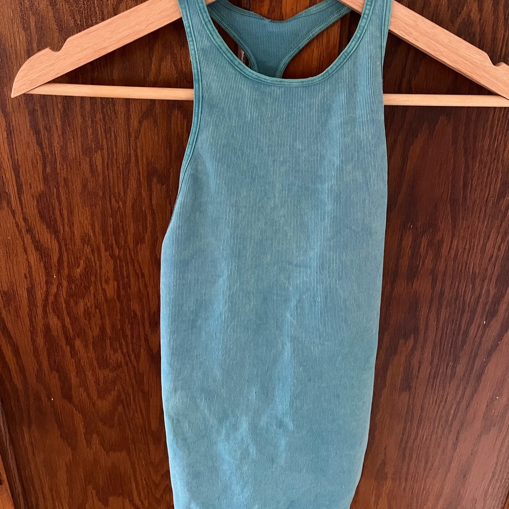 Free People Movement Blue ribbed Tank XS VGUC